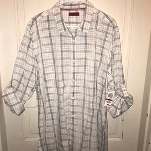 NEW Alfani slim fit long sleeve casual shirt.